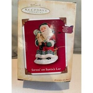 Hallmark Keepsake Ornament Sittin" on Santa's Lap 2004
